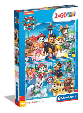 Clementoni Paw Patrol puzzle chase scene with vibrant colors boosts engagement