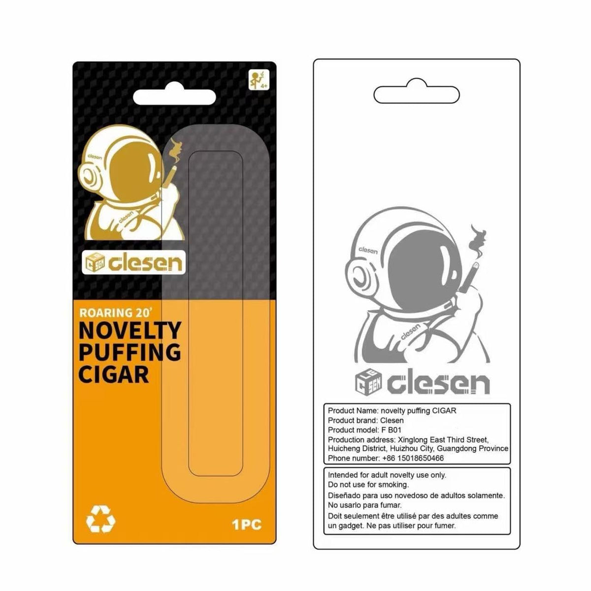 CLESEN Puff Cigar durable novelty toy for pranks and gag gifts