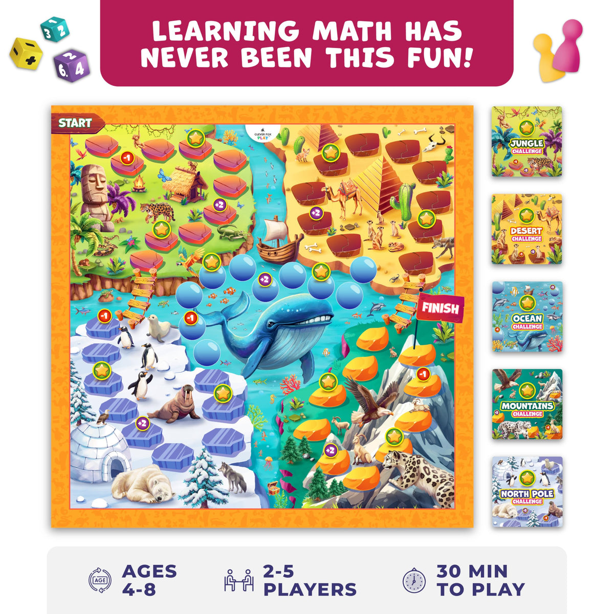 A star tile moment from Number Hunter challenges quick thinking and problem solving.