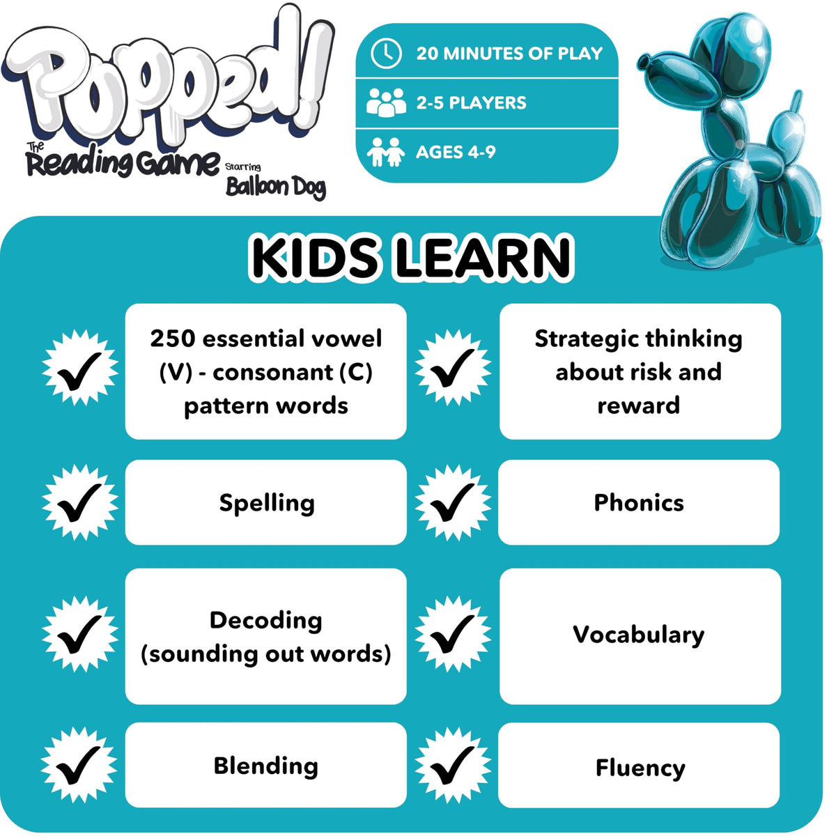 Clever Noodle Popped! dice and tokens add game-like motivation.