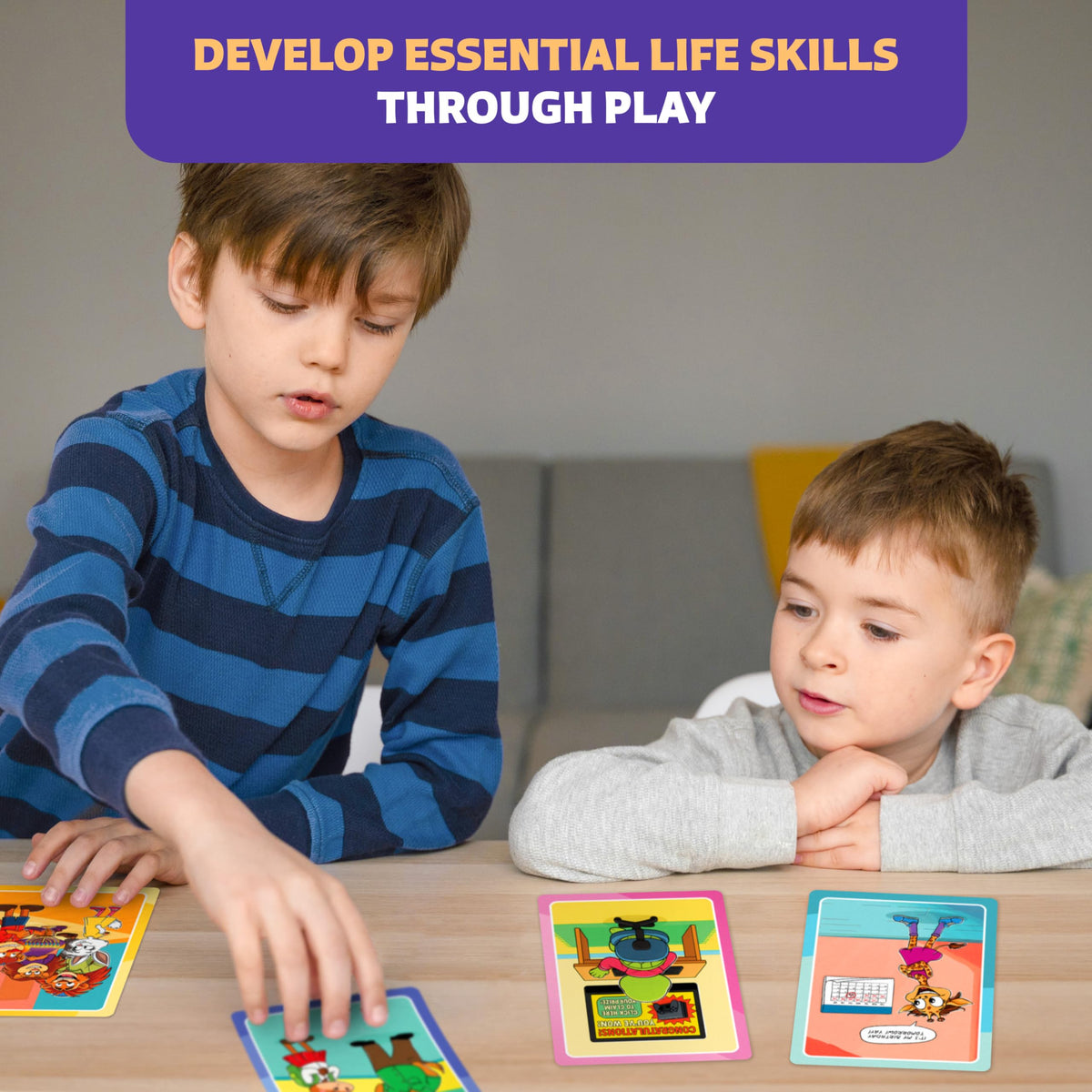 Clever Fox Play emotions and safety scenarios cards support mindful discussions in therapy or at home.