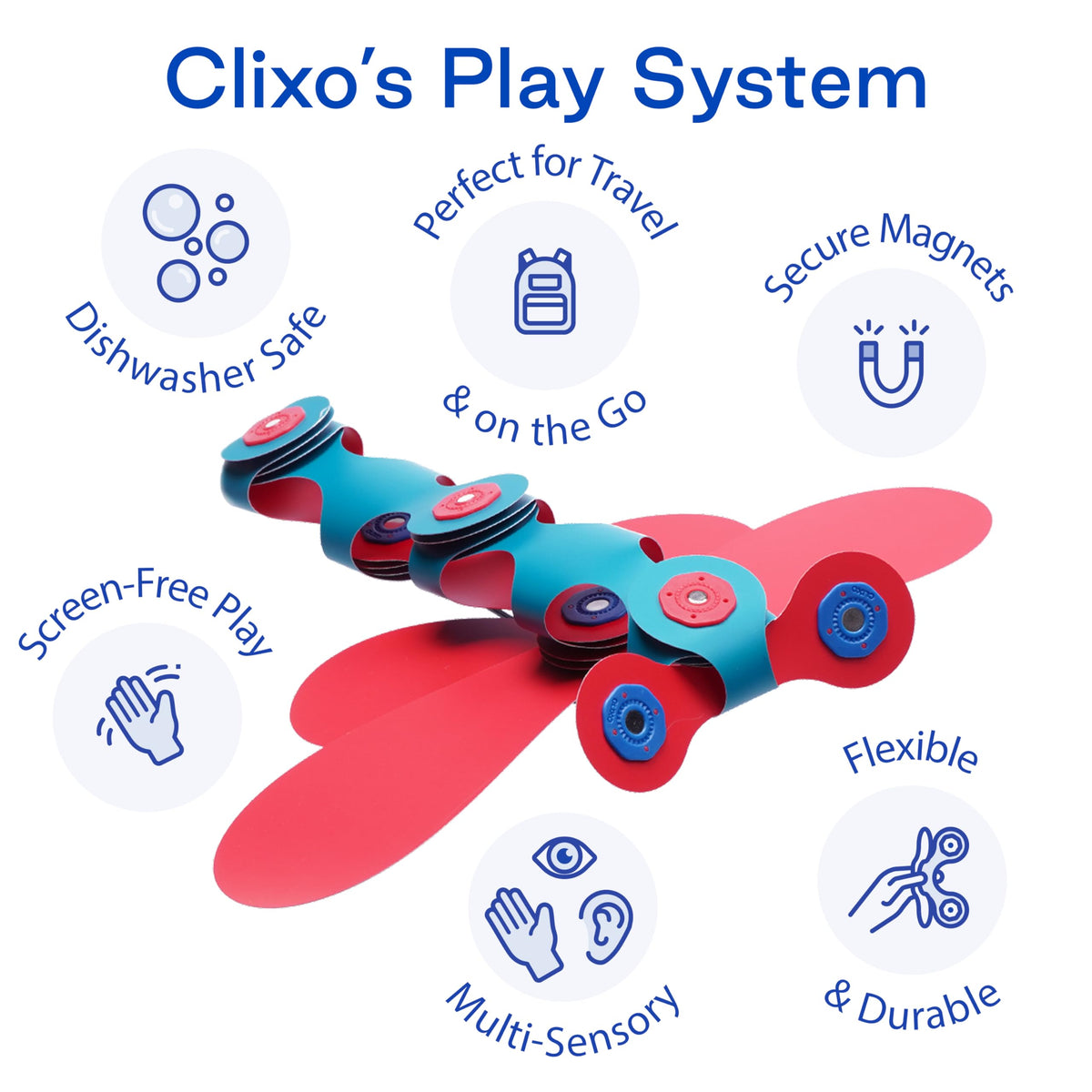 Clixo Itsy durable, safe materials ensure long-lasting, worry-free play