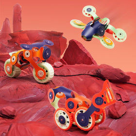 Clixo Mars Rover Pack magnetic pieces snap securely for creative vehicle building