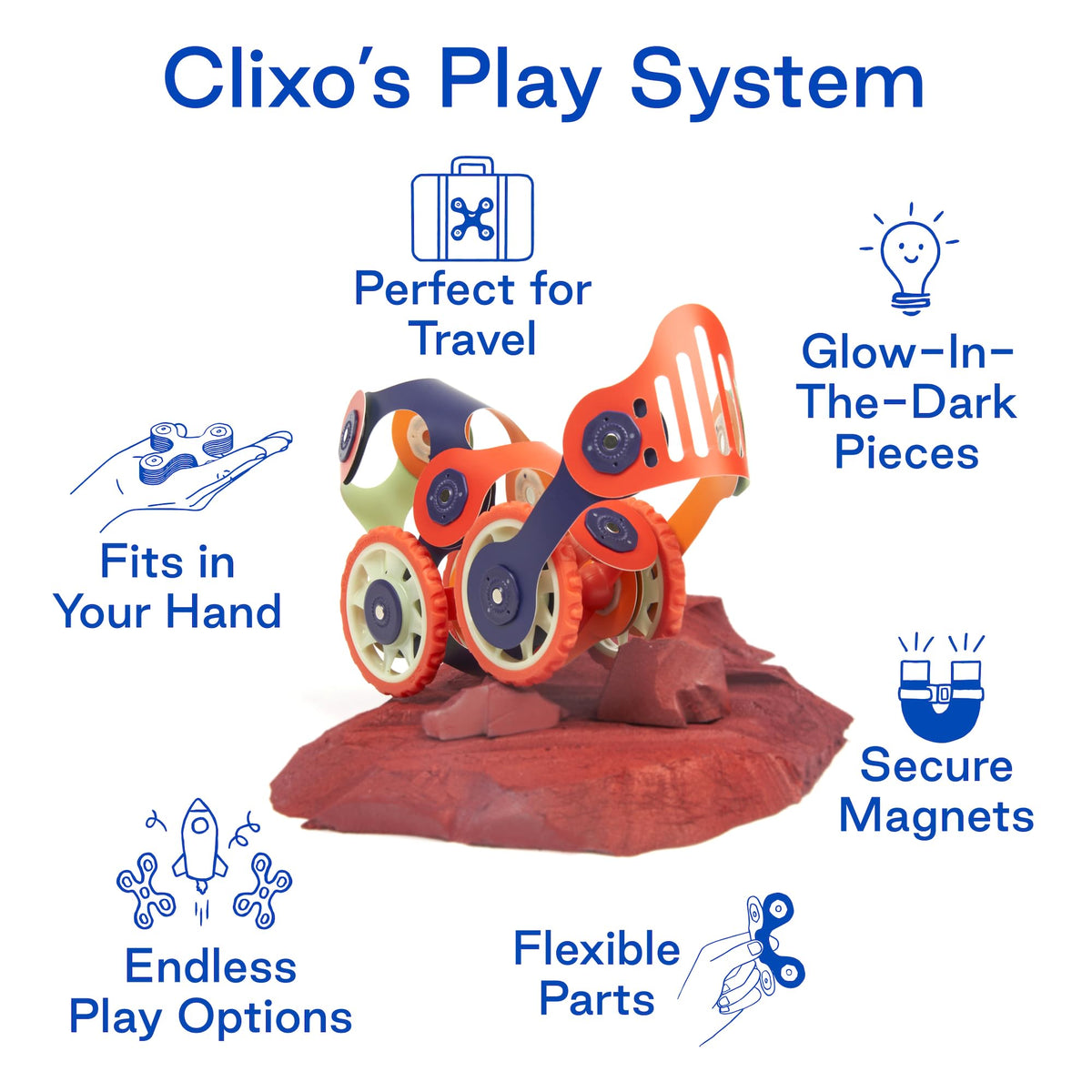 Clixo Mars Rover Pack quick-start guide helps young builders begin