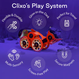Clixo Mars Rover Pack durable, safe materials support worry-free play