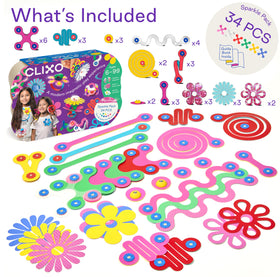 Clixo Sparkle Pack wearable art pieces are lightweight and comfortable to wear