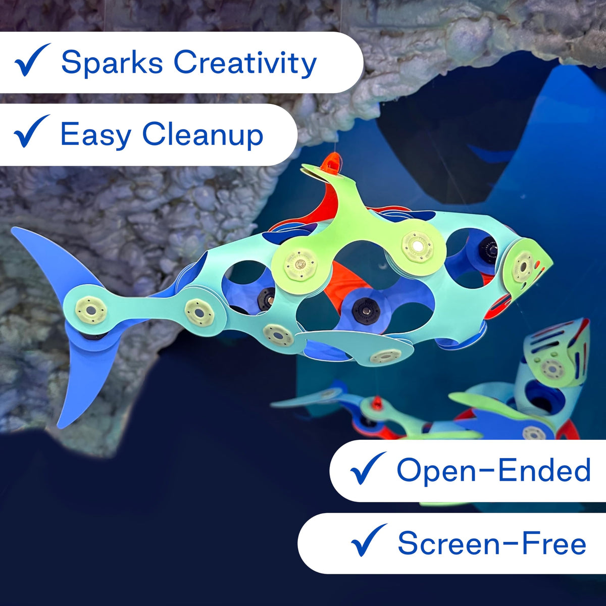 Clixo travel-friendly design makes ocean play possible anywhere, indoors or outdoors.