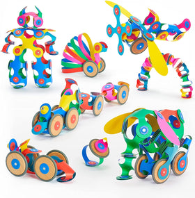 Clixo Wheel Creator Pack 72 pieces for versatile magnetic play and STEM exploration.