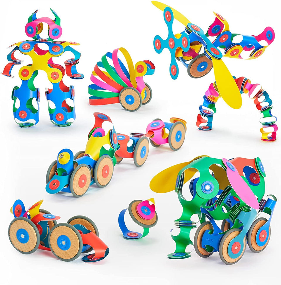 Clixo Wheel Creator Pack 72 pieces for versatile magnetic play and STEM exploration.