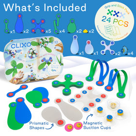 Clixo Window Pack suction cups grip designs on glass
