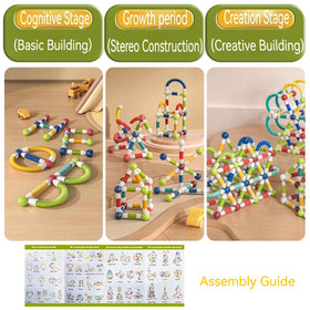 CLNENSOO magnetic sticks and balls promote fine motor skills during play