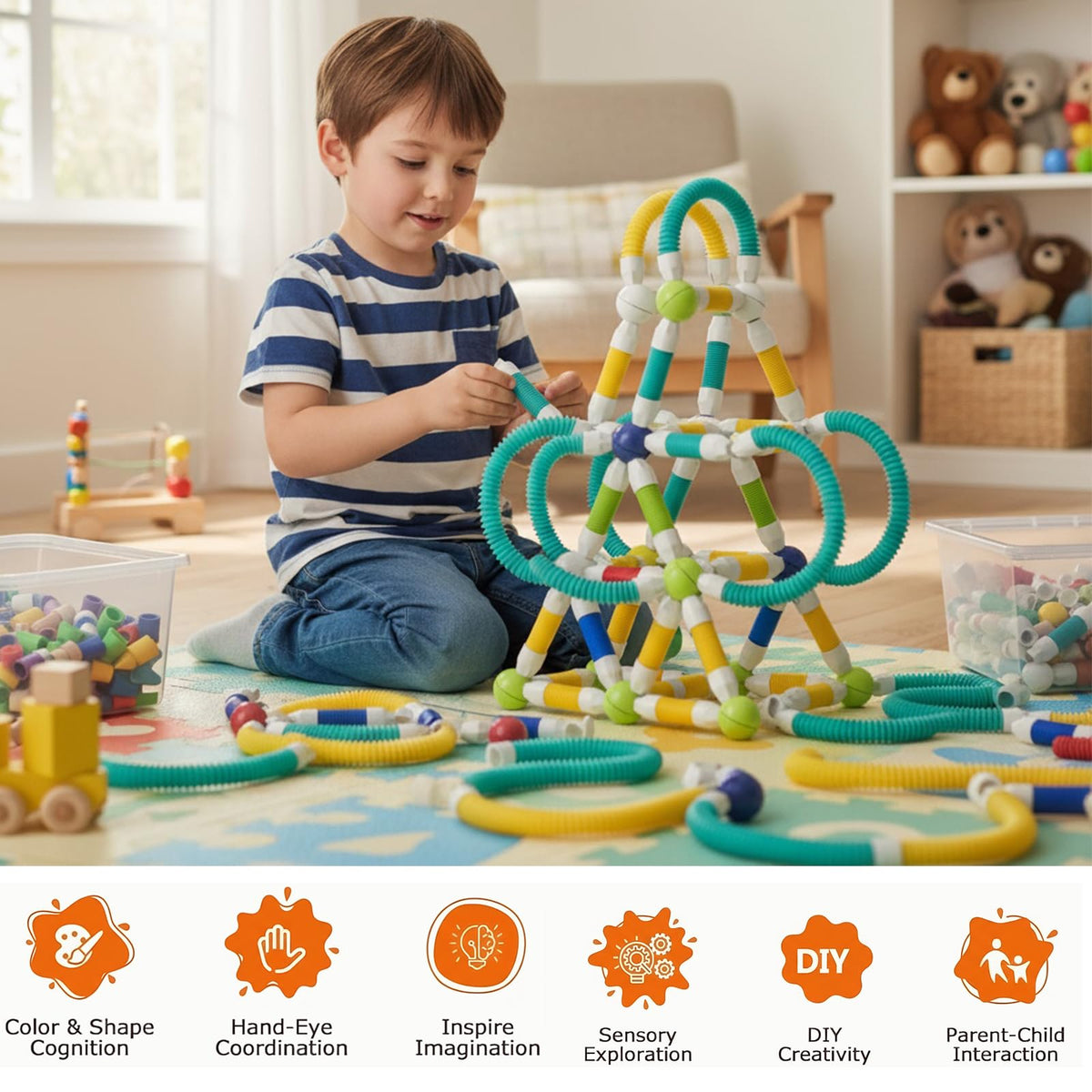 CLNENSOO non-toxic ABS materials ensure safe, explorative play