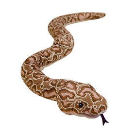 Clobeau snake hand puppet brown pattern close-up highlighting detailed design