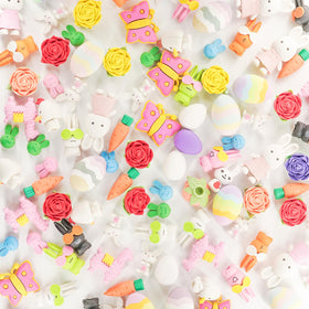 Clock King Easter erasers chick shape playful learning rewards.