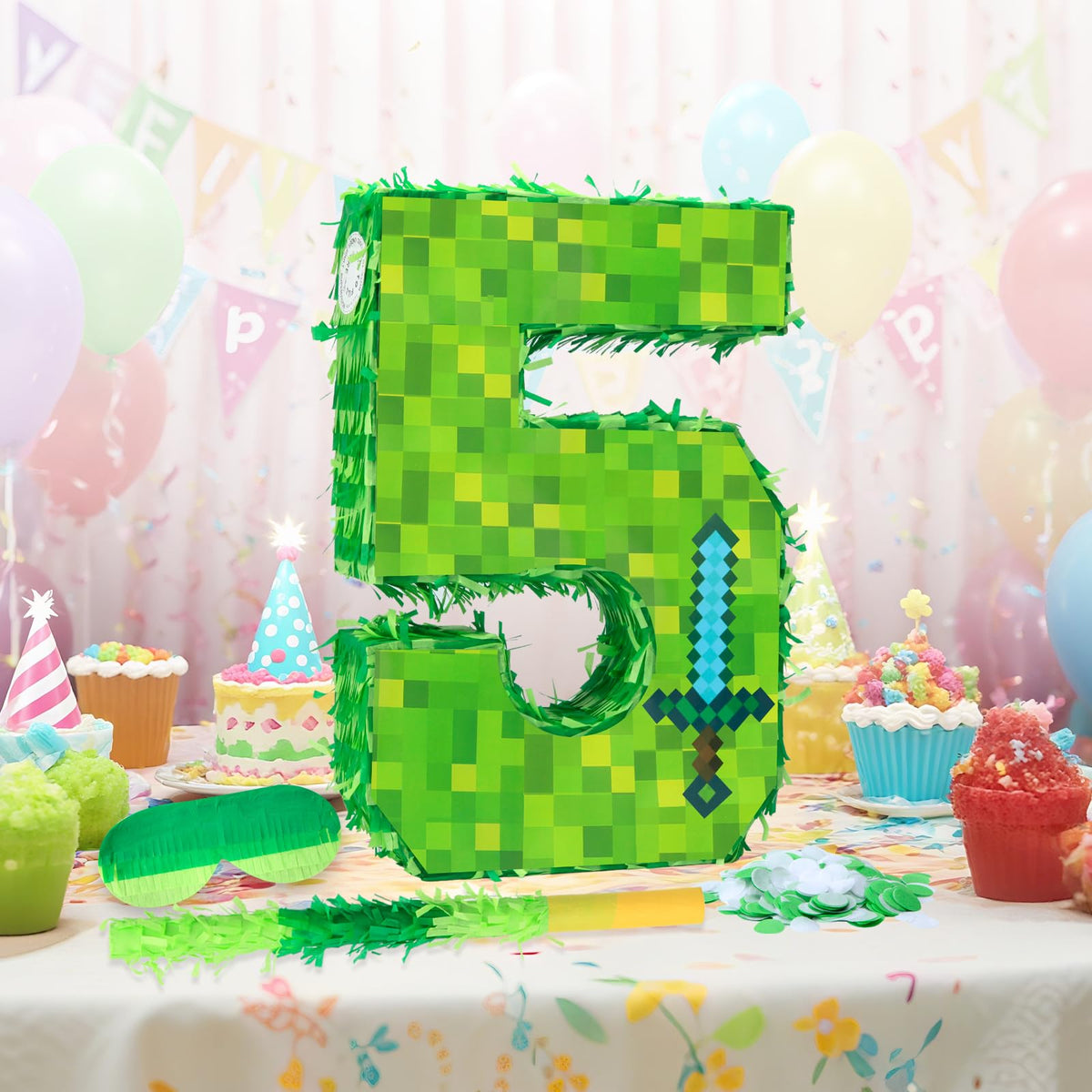 ClockRng pinata celebration image, ideal for birthday memories and shared party fun.