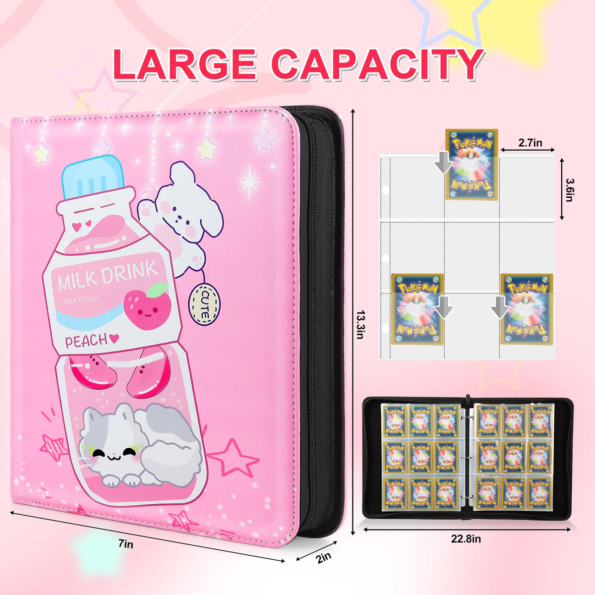 CLOKORIA durable water-resistant polyester binder guards cards