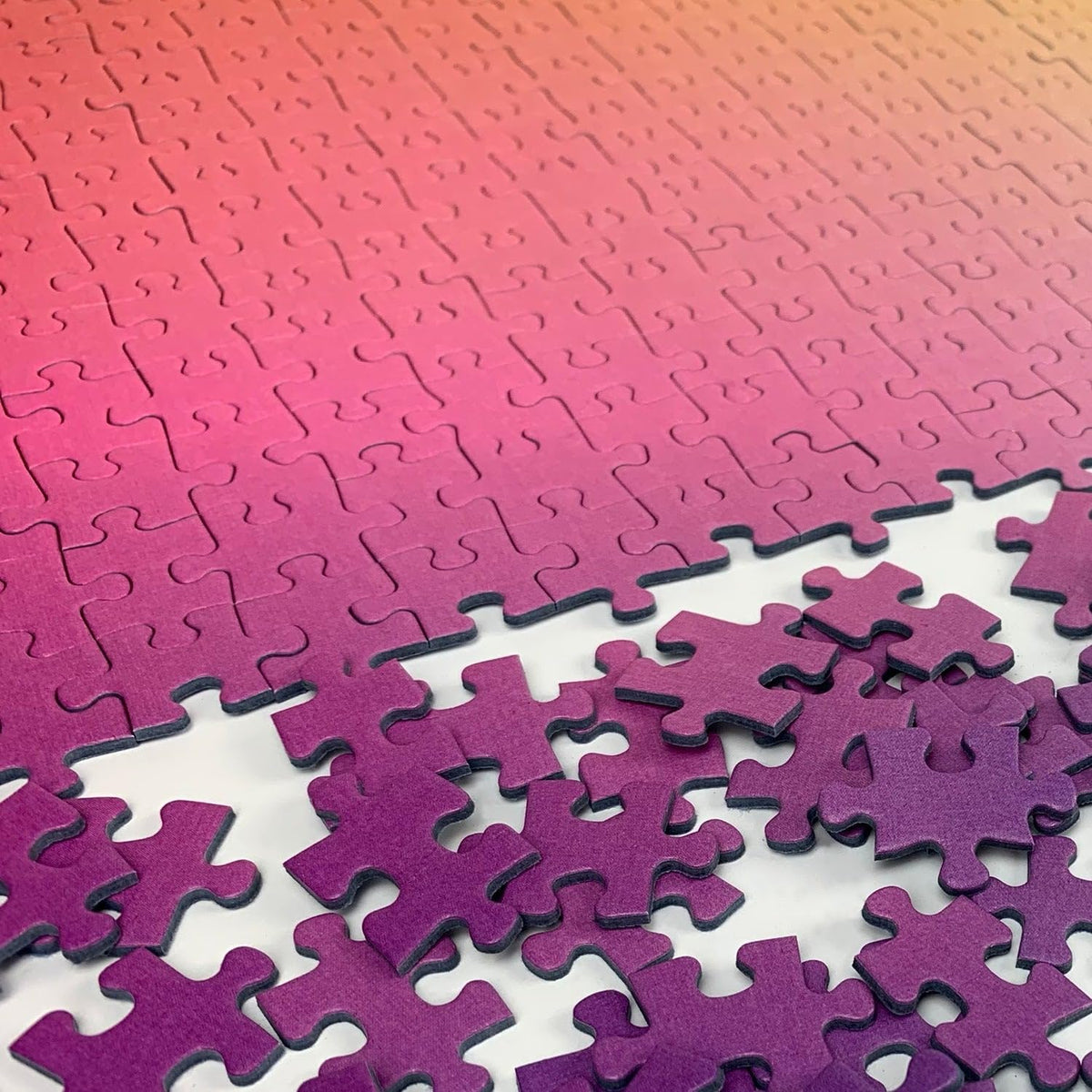 Cloudberries Gradient Puzzle box artwork inspires curiosity and makes a decorative shelf accent