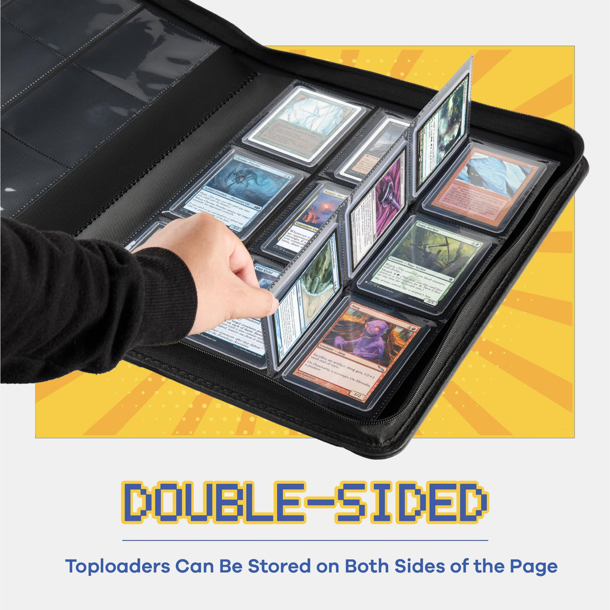 CLOVERCAT 20 removable top-loaders blue pack protects loose cards