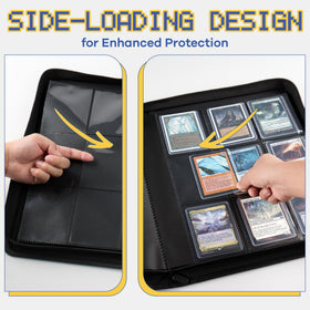 CLOVERCAT binder with 20 removable top loaders for added card protection
