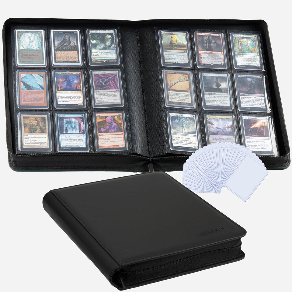 CLOVERCAT 9-pocket binder front cover shows stylish protection for collections