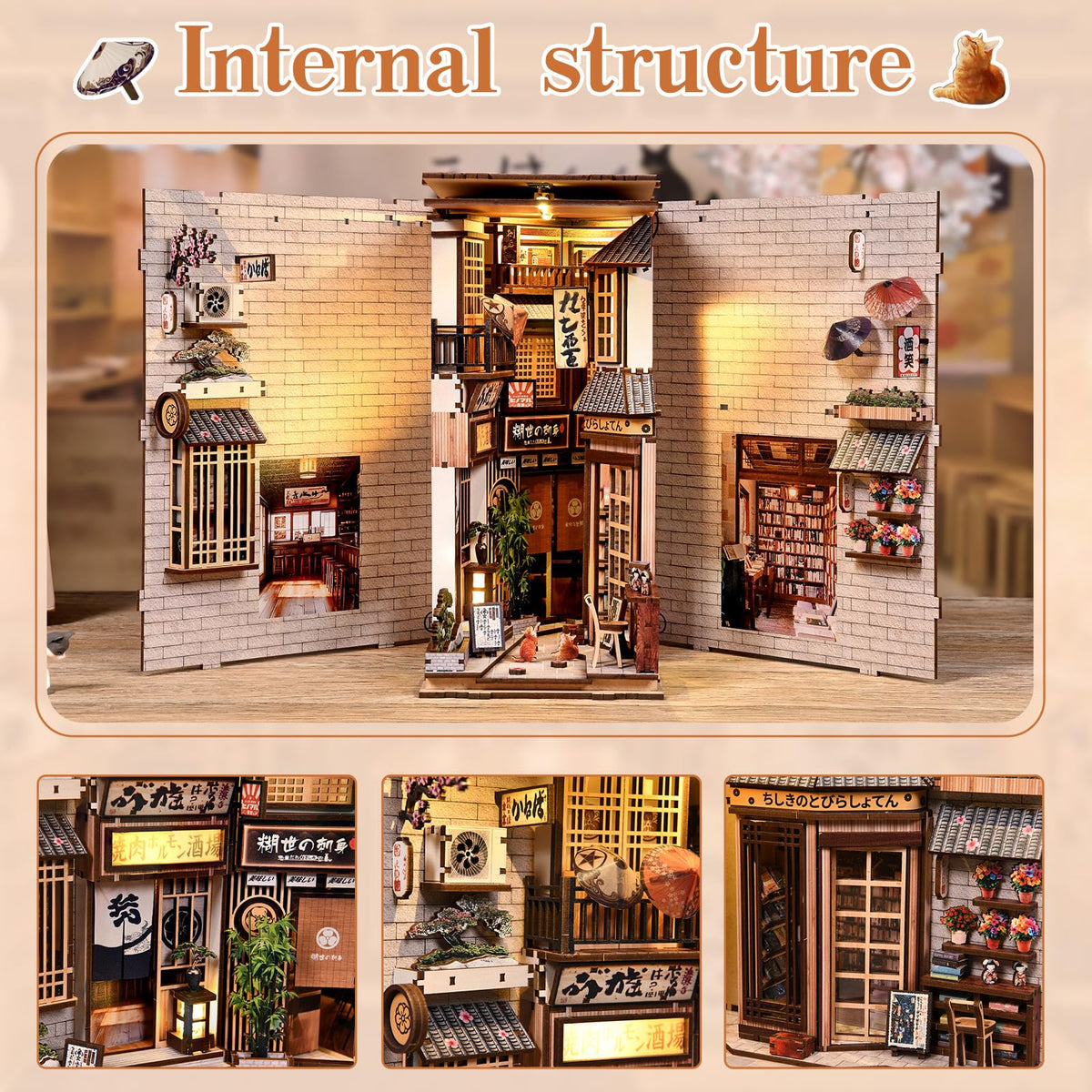 Clover&Clover mirrored depth creates a visually expansive alley beyond your shelf.
