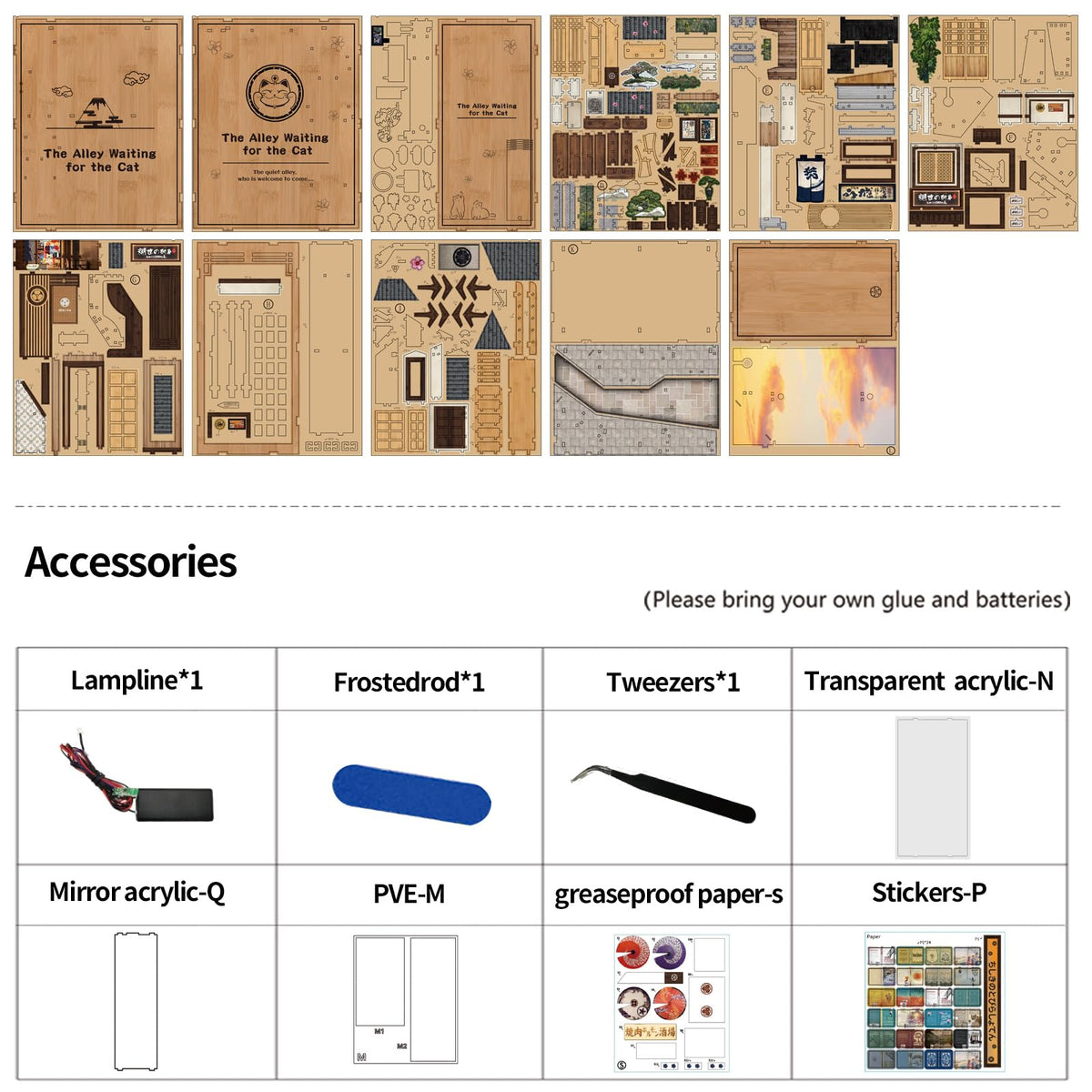 Clover&Clover packaging note clarifies included items for informed shopping.