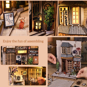 Clover&Clover vintage Izakaya and cherry blossoms add nostalgic charm.