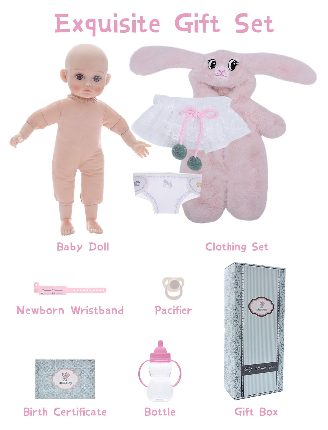 Cloveray 15inch blushed cheeks invite gentle, comforting role-play and nurturing scenes.