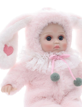 Cloveray 15inch plush outfit with hood boosts cozy, fashion-friendly pretend play.