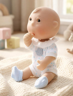Cloveray Cute Potato Baby Doll 7inch face close-up showing friendly features for display