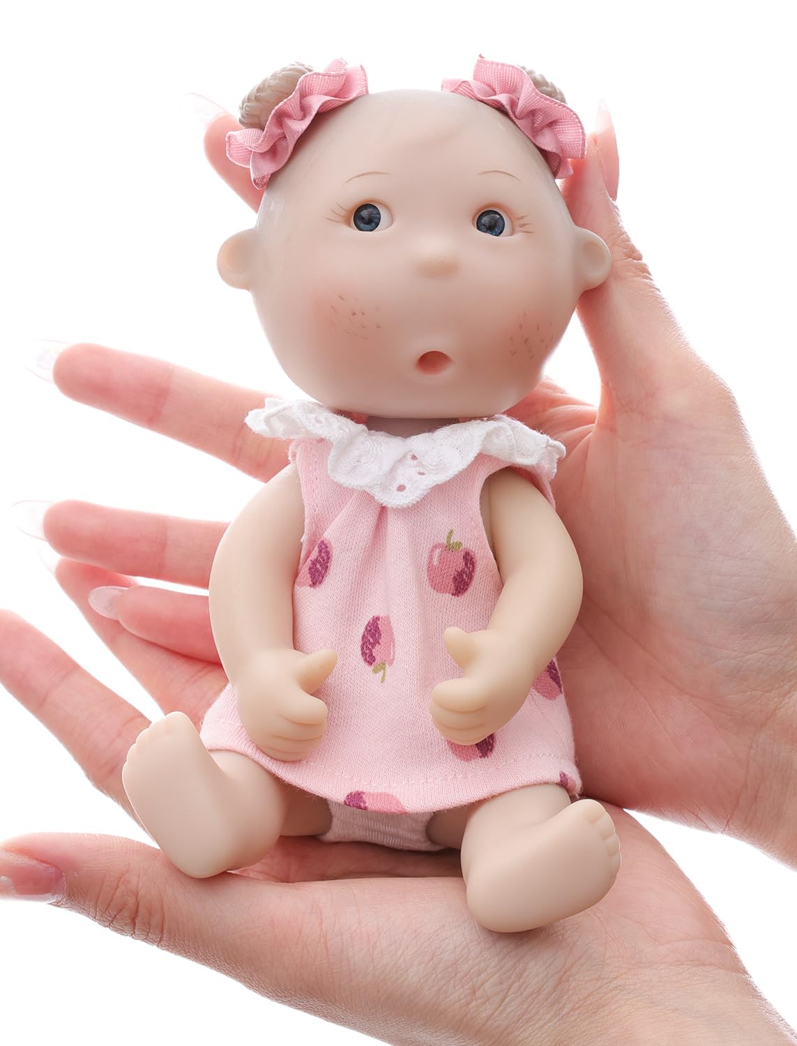 Cloveray display-ready potato doll, small footprint fits desks or shelves beautifully.
