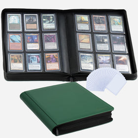 Clovercat 9-pocket top-loader binder in green keeps cards organized and easy to flip.
