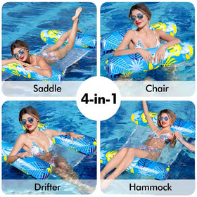 CLPCLP inflatable pool float chair lounge offers comfortable sunlit lounging.