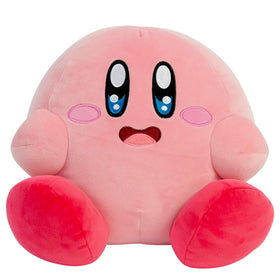 Club Mocchi Mocchi Kirby Dream Buffet plush 15-inch front view for cozy display and cuddling.
