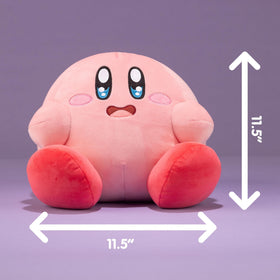 Club Mocchi Mocchi Kirby Dream Buffet plush close-up emphasizes ultra-soft material and collectible licensing.