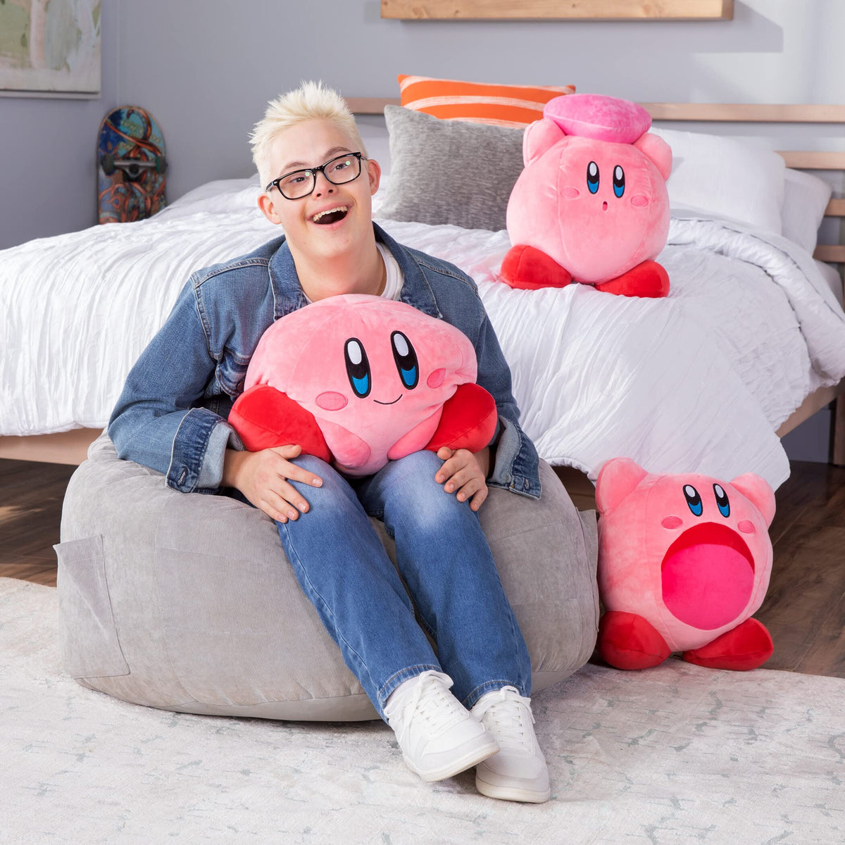 Collect them all to build a colorful Kirby plush display.