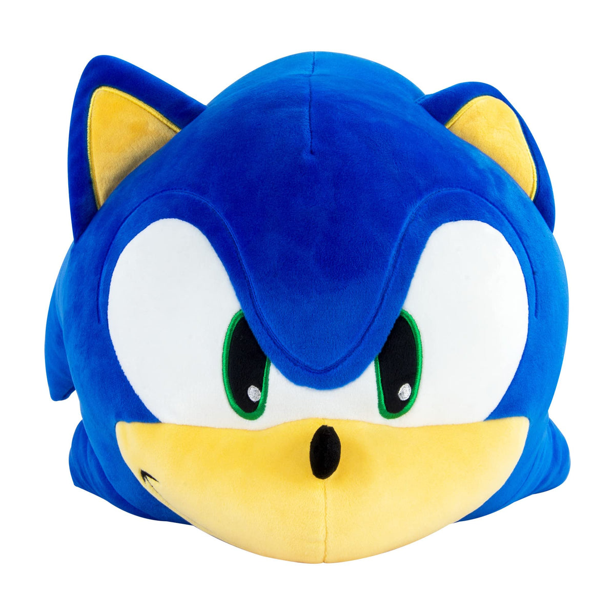 Club Mocchi Mocchi Sonic plush in blue, ideal for cuddling and room display.