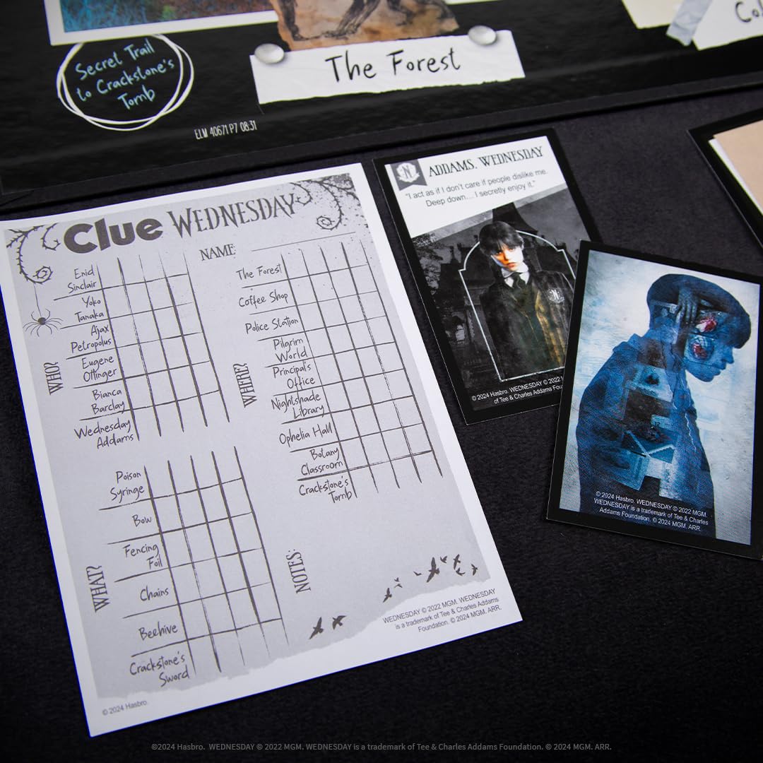 USAOPOLY CLUE: Wednesday weapons six items add unique tactics to gameplay