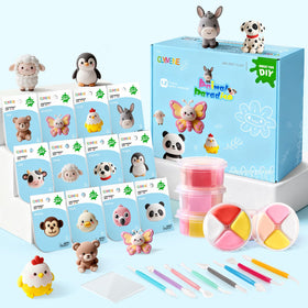 CLYMENE air-dry clay kit with 12 animal figures sparks creativity and screen-free fun