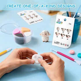 CLYMENE no-baking-needed clay lets figures air dry into keepsakes