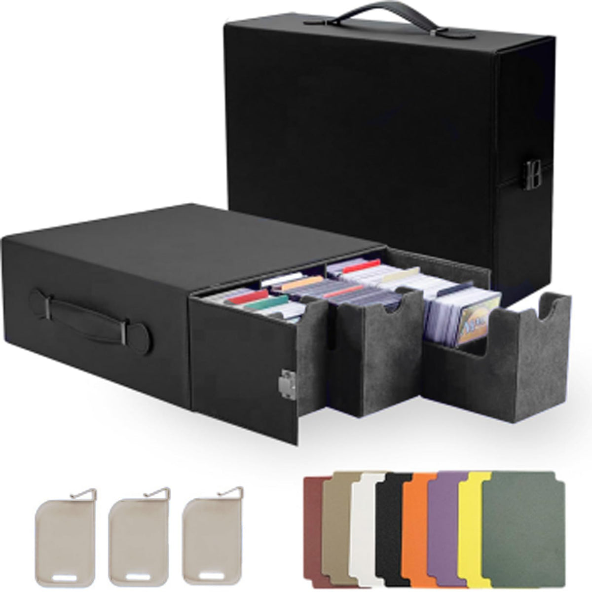 CMFYlive Card Deck Box with Commander display for quick access during games.