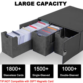 CMFYlive leather card box with microfiber lining protects cards during storage.