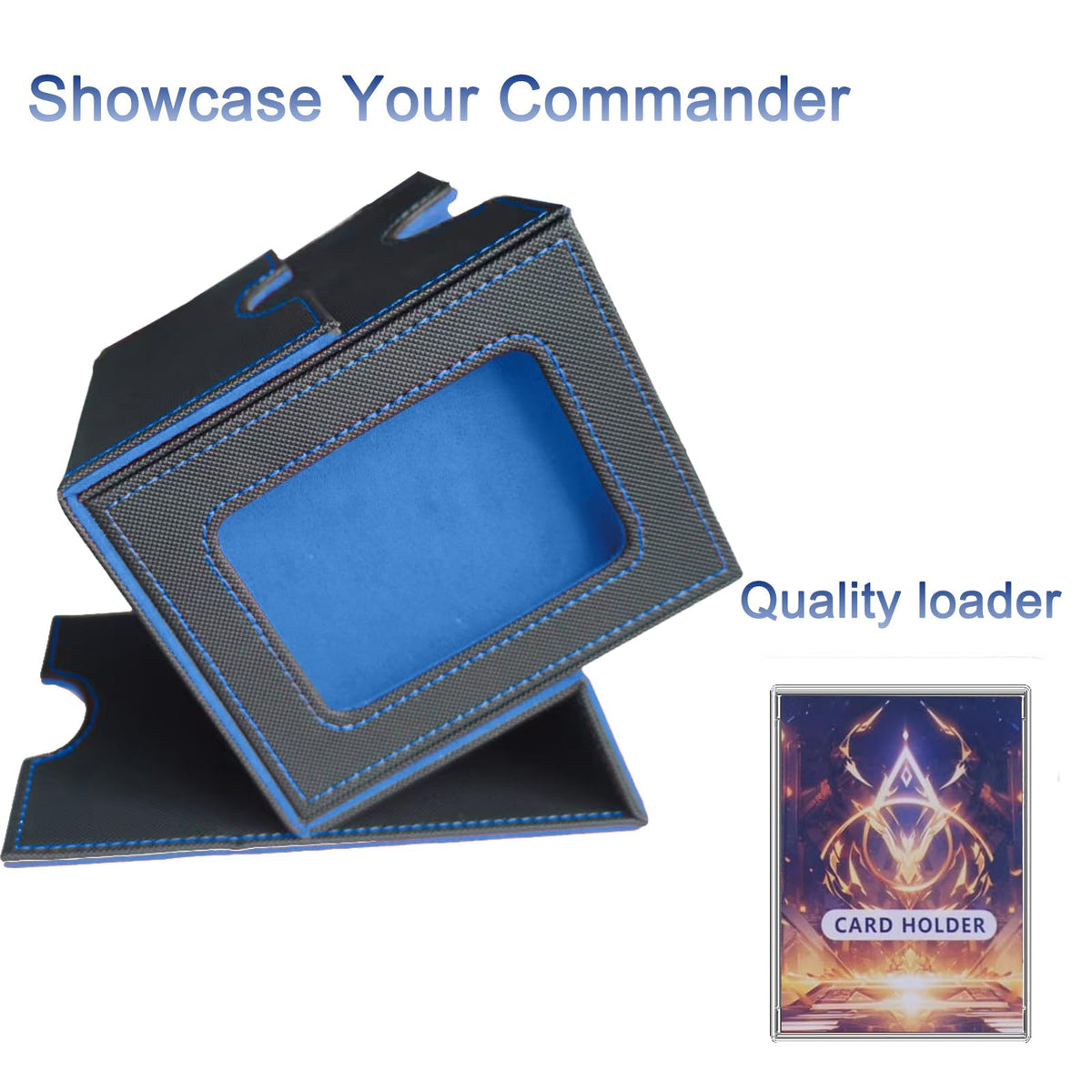 PU leather exterior with microfiber lining protecting cards and sleeves