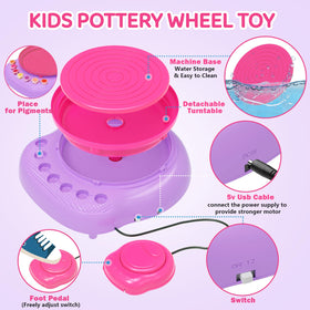 Cmiolacuna adjustable-speed wheel supports safe, beginner-friendly crafting.