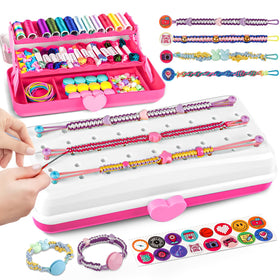 Cmiolacuna friendship bracelet kit with 3-layer storage for organized crafting