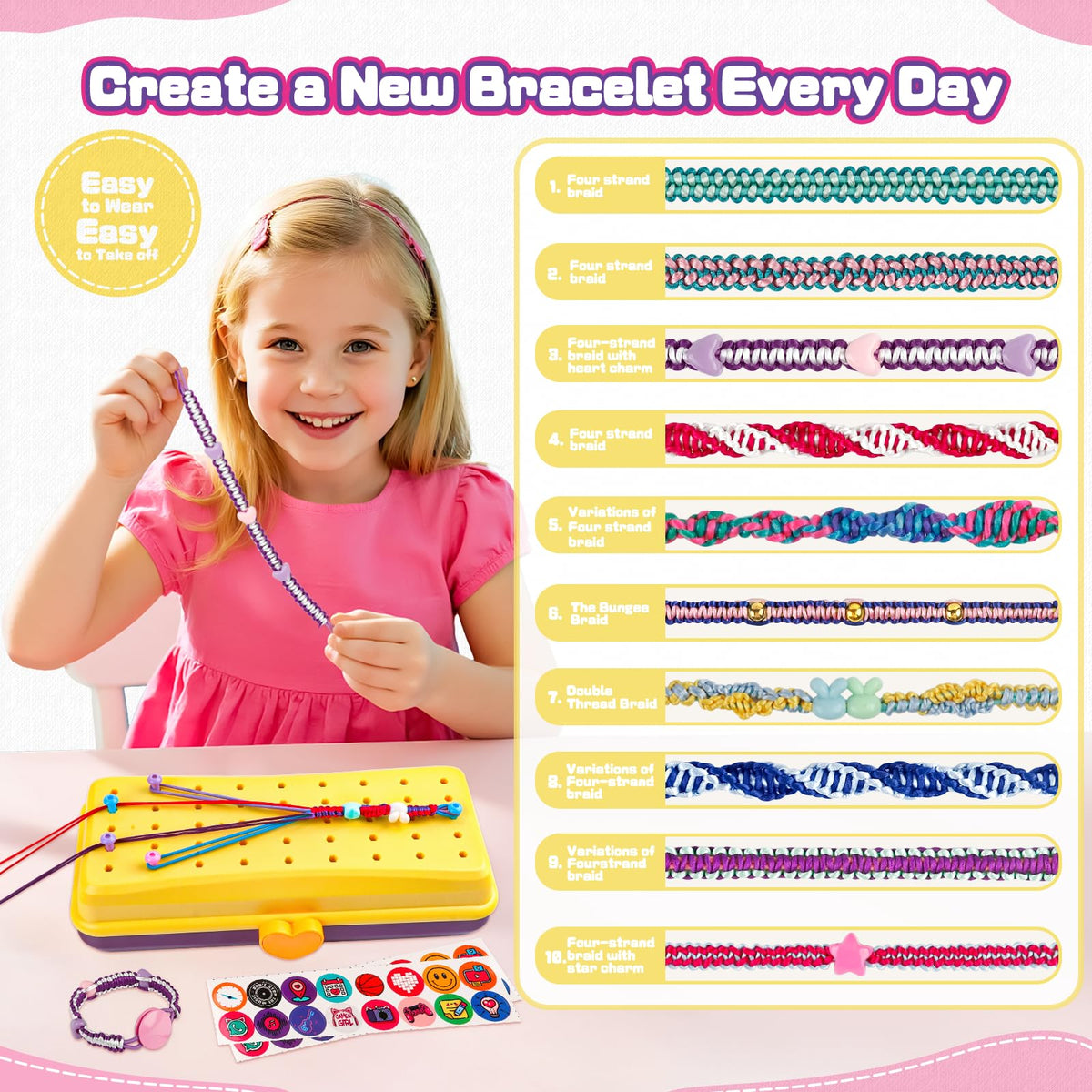 Cmiolacuna beads and buttons pack adds playful accents to bracelets.