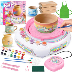 Cmiolacuna unicorn pottery wheel kit in action, fueling creative, screen-free play for kids.