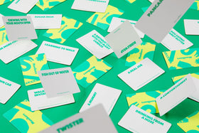 CMYK Monikers Family Edition group gameplay scene fostering laughter and connection.