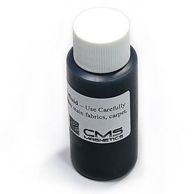CMS MAGNETICS ferrofluid bottle visualizes magnetic patterns for hands-on learning.