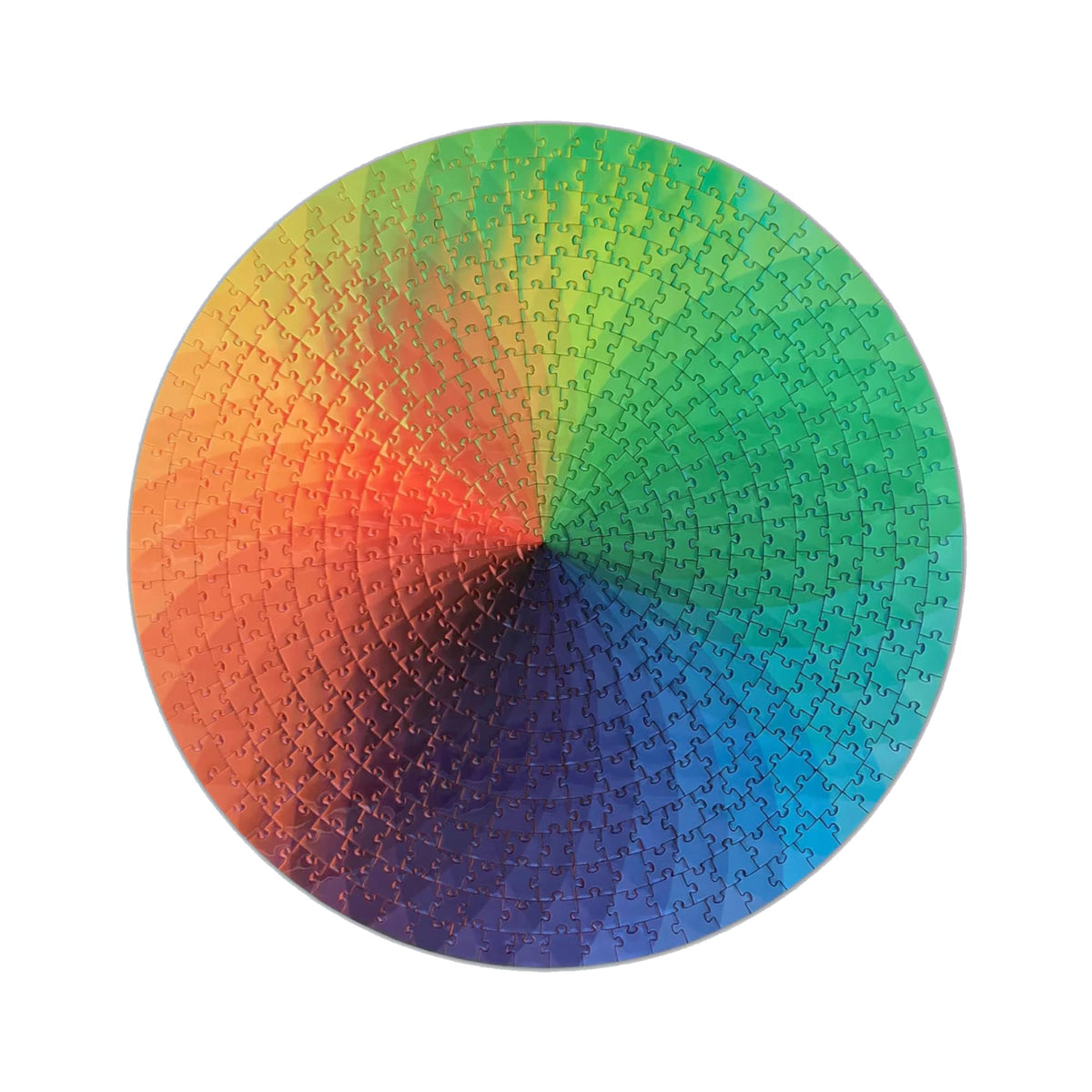 CMY Cubes 500-piece round puzzle sized 23 inches for a standout centerpiece